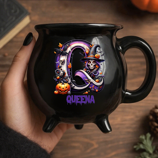 Personalized Name Witch Cauldron Mug,Custom Halloween Witchy Gifts For Besties, Sisters, BFF, Family, Yourself