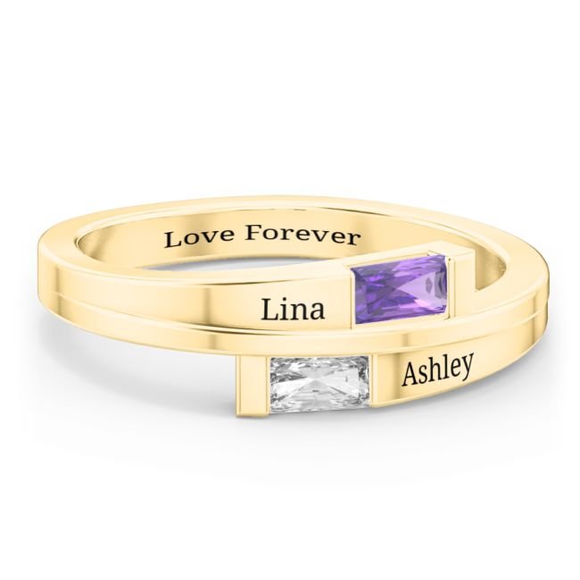 Personalized Family Jewelry Luxury Custom Name Ring for Mom