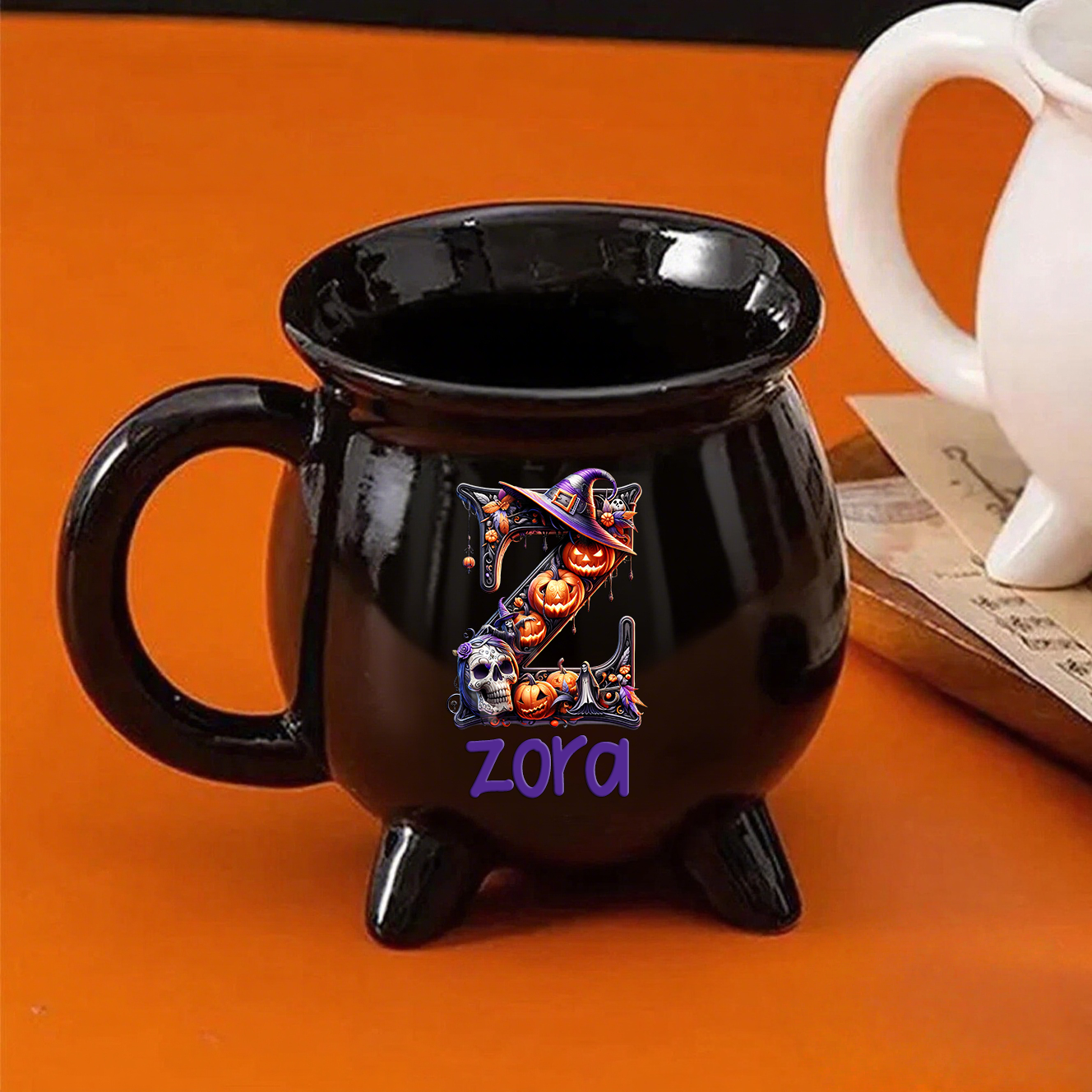 Personalized Name Witch Cauldron Mug,Custom Halloween Witchy Gifts For Besties, Sisters, BFF, Family, Yourself