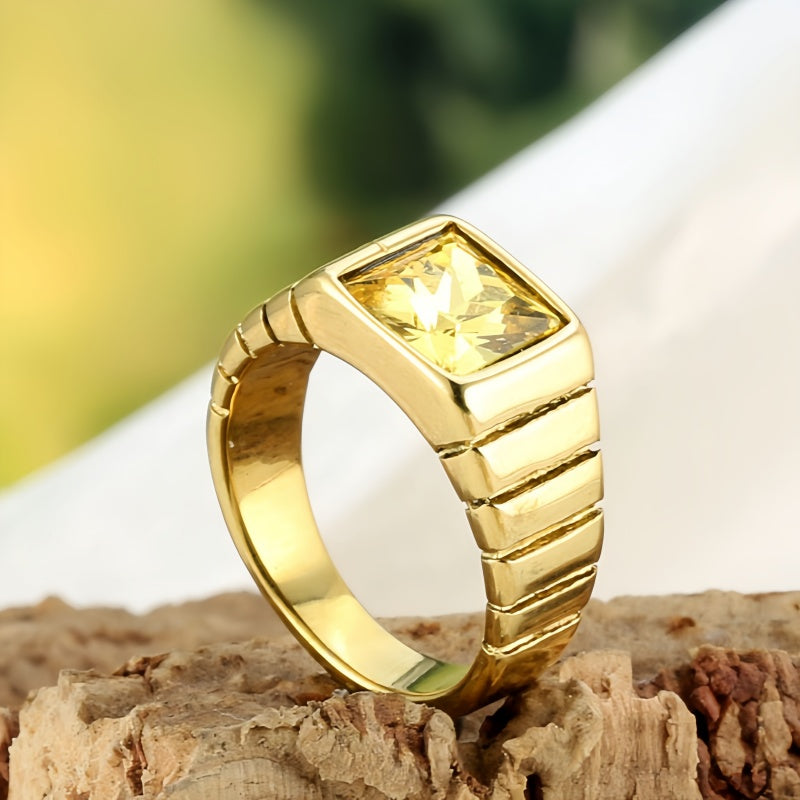 Personalized Birthstone Ring with Engrave Names Couple Ring
