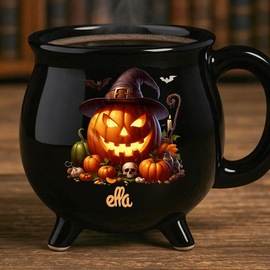 Personalized Name Halloween Mug Perfect Gift For Besties, Sisters, BFFs, Family