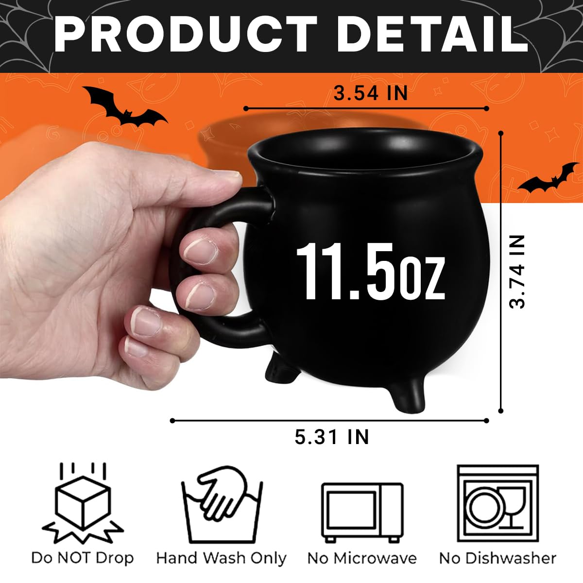 Personalized Name Witch Cauldron Mug,Custom Halloween Witchy Gifts For Besties, Sisters, BFF, Family, Yourself