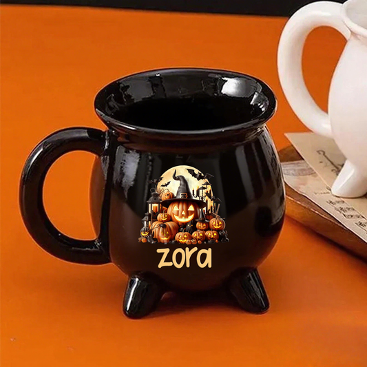 Personalized Name Halloween Mug Perfect Gift For Besties, Sisters, BFFs, Family