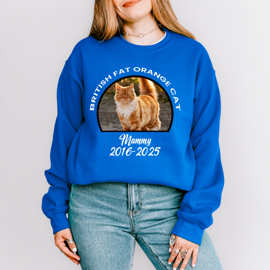 Personalized Vintage Pet Photo With Name Cotton Sweatshirt For Dog Mom Gift Custom Cat