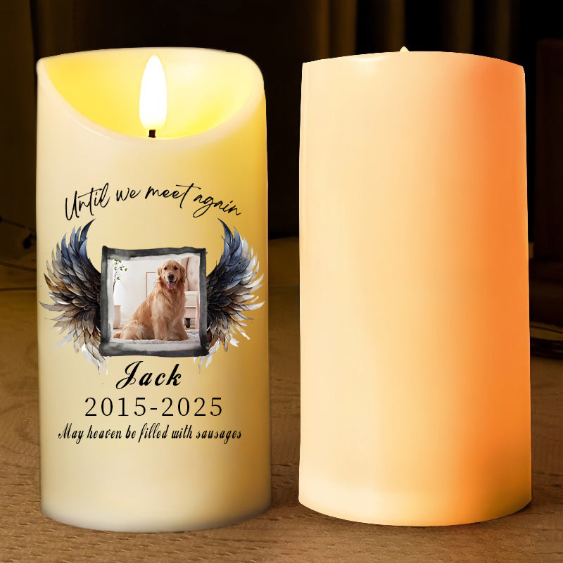 Always Loved Never Forgotten-Personalized Photo LED Candle In Memory