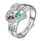 Personalization Name Birthstone Rings
