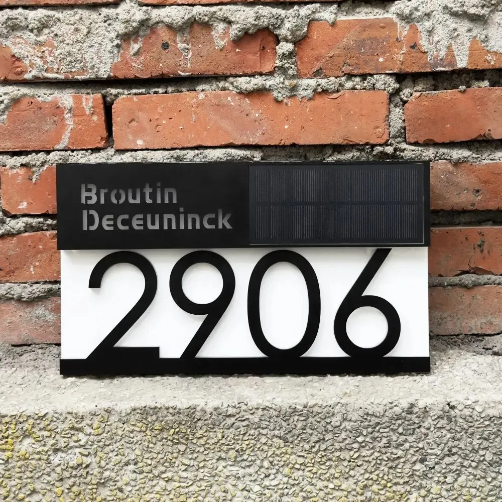 Personalized Home Sign Digital Lights Outdoor LED decoration Street Name Door Logo Gifts