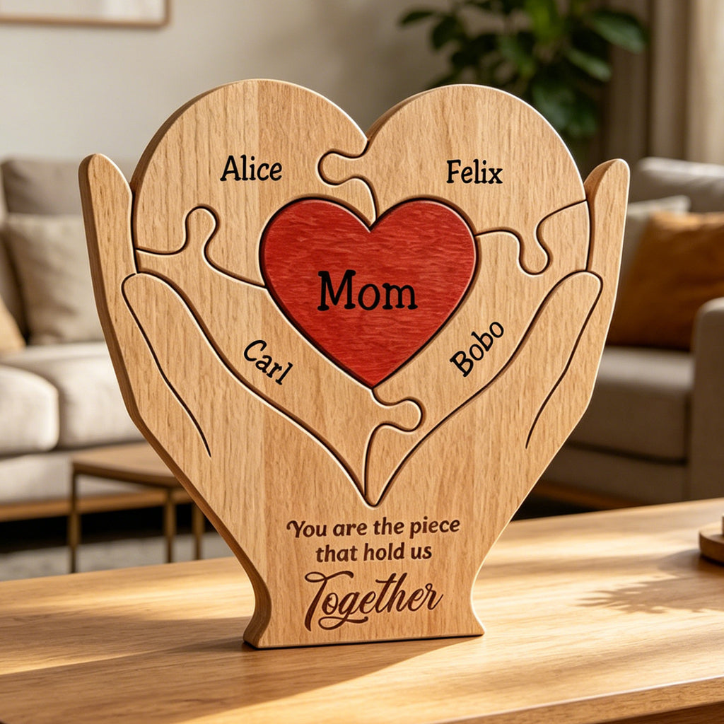 Personalized Wooden Family Puzzle- Gift For Mother's Day Gifts, Mom, Mum, Mother
