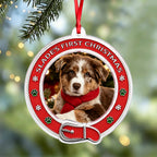 Custom Dog Photo First Christmas Acrylic Ornament For Pets Lover