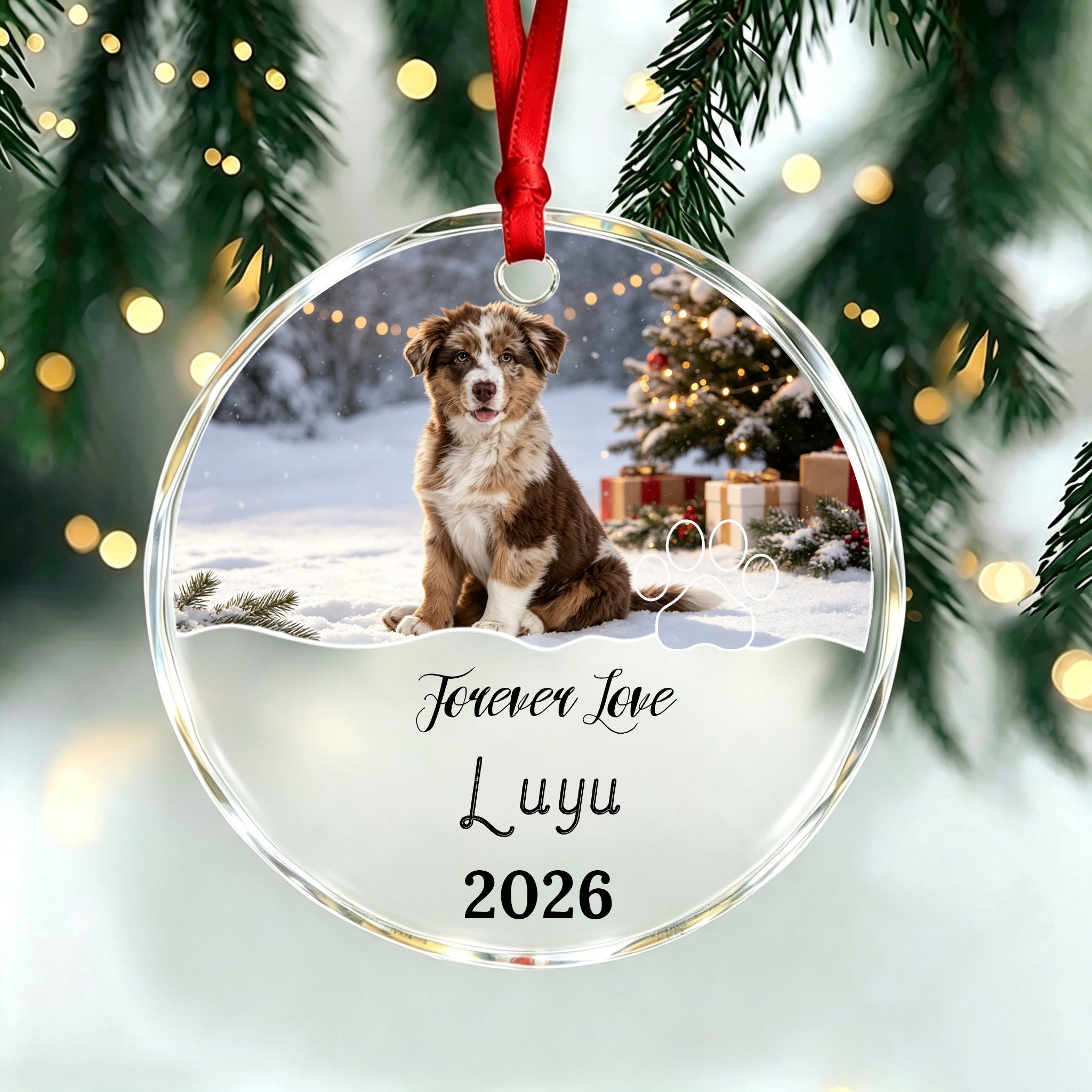 Always Be Loved-Personalized Pet Photo Memorial Christmas Ornament