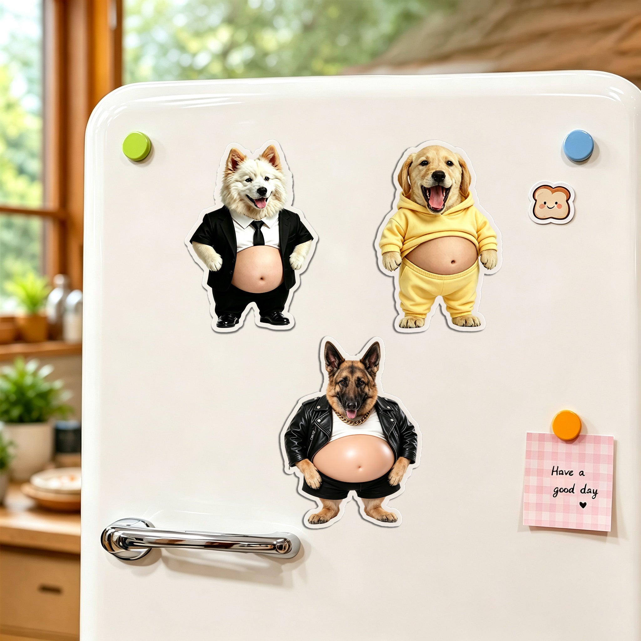 Custom Photo Dog&Cat Belly Mochi Squishy Fridge Magnet,Cute Squeeze Toys