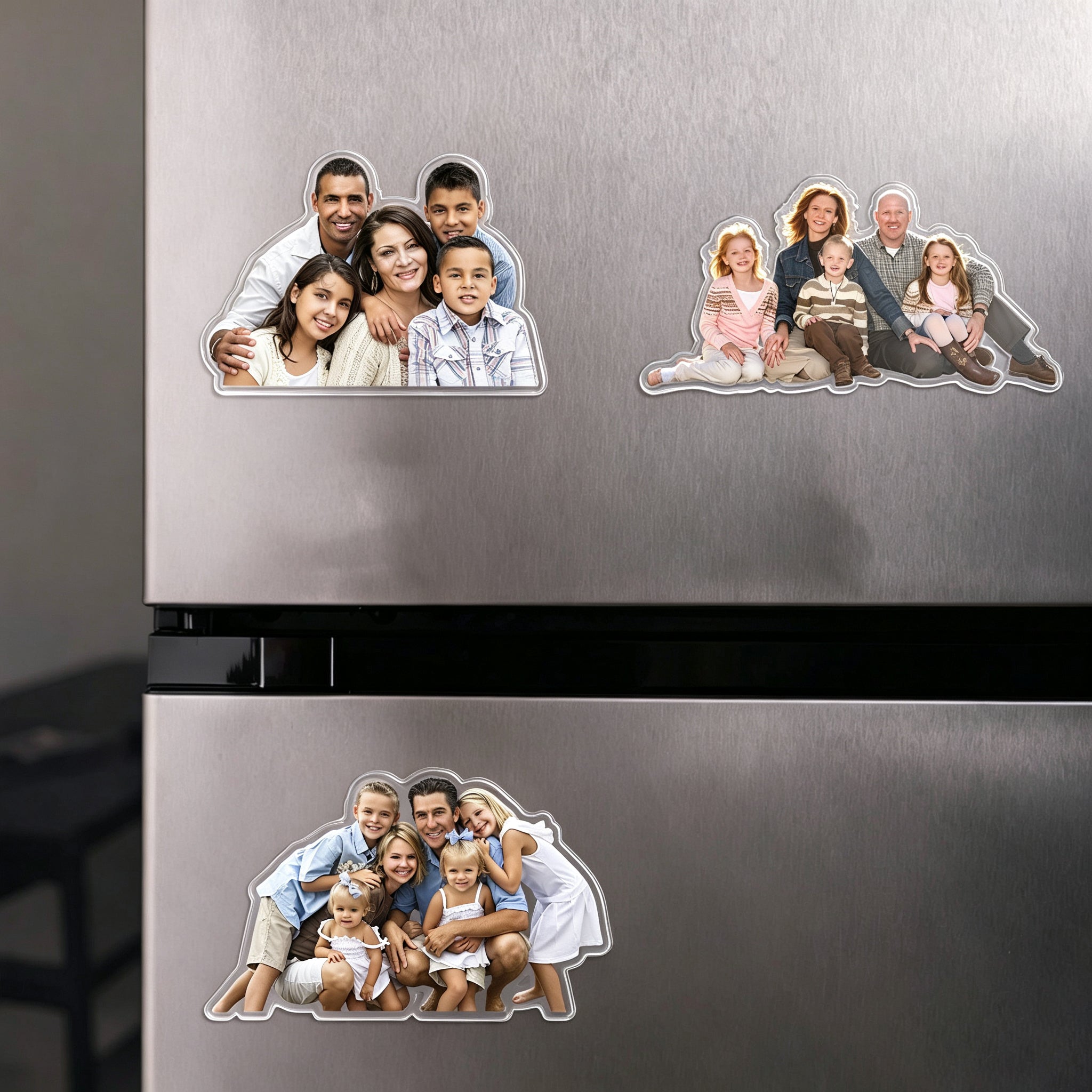 Custom Family Photo Acrylic Fridge Magnet Gift For Family
