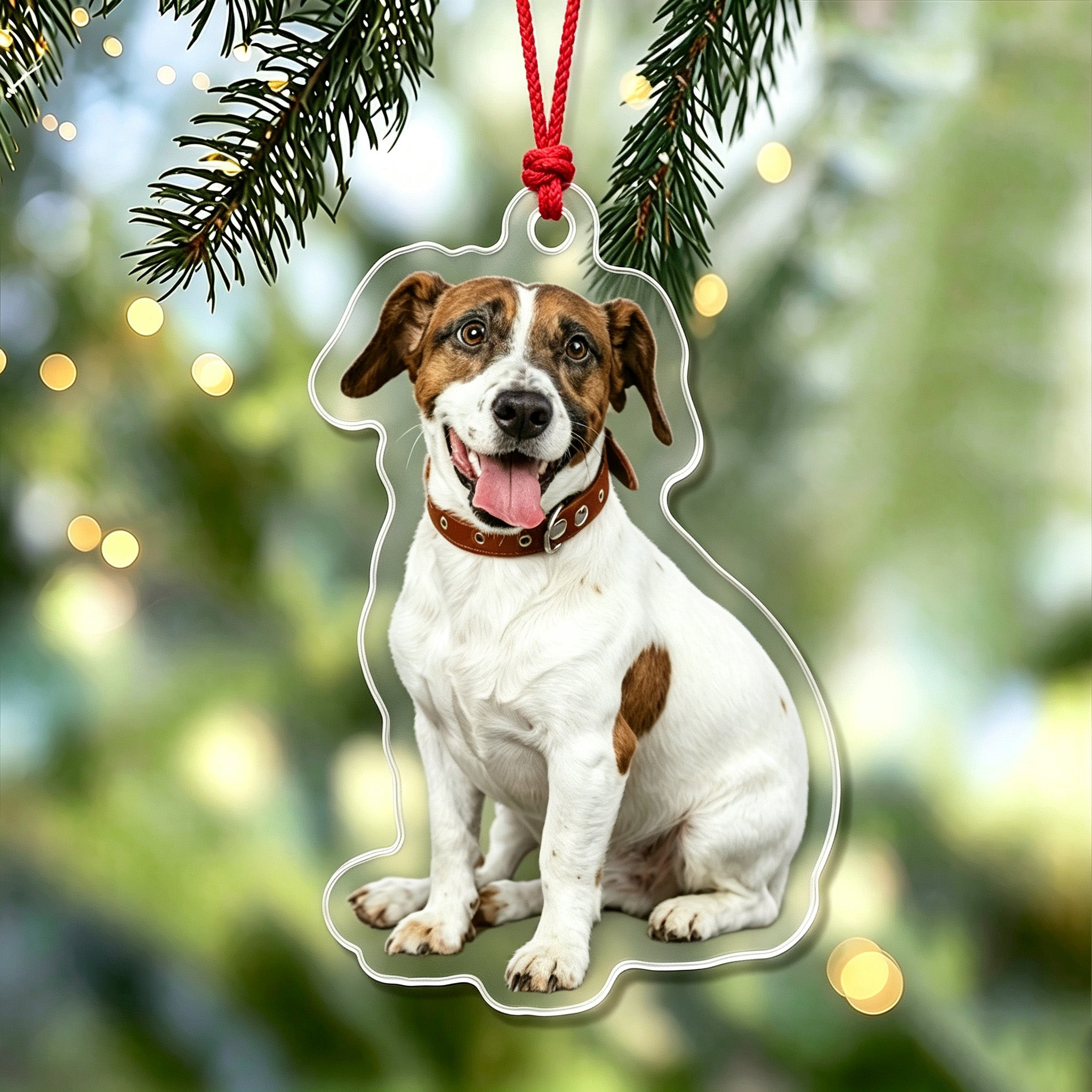 Custom Dog Photo Acrylic Ornament,Christmas Gift For Dog Mom,Dad,Pet Lovers