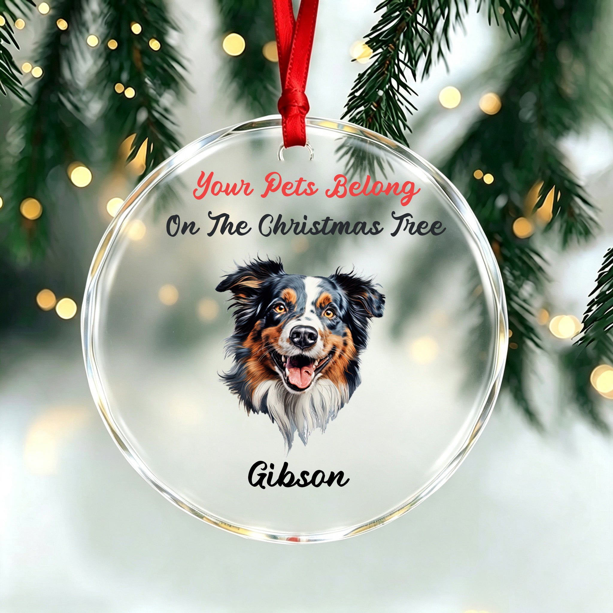 Your Pets Belong On The Christmas Tree-Personalized Pet Christmas Ornament