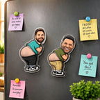 Custom Funny Photo Fart Squishy Butt Fridge Magne
