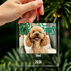Keep Their Christmas Smile Forever,Personalized Pet Photo Christmas Ornament Gift For Dog Cat Mom,Dad,Pet Lover