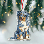 Custom Dog Photo Acrylic Ornament,Christmas Gift For Dog Mom,Dad,Pet Lovers