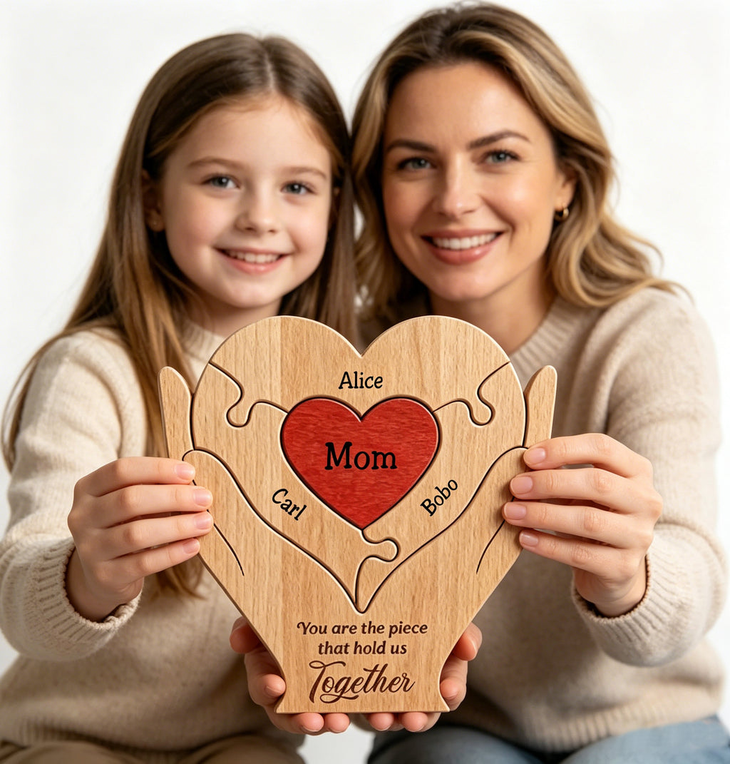 Personalized Wooden Family Puzzle- Gift For Mother's Day Gifts, Mom, Mum, Mother