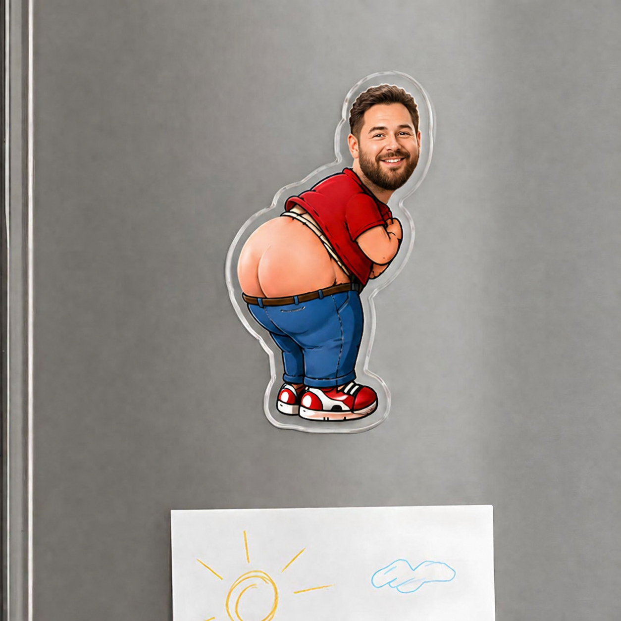 Custom Funny Photo Fart Squishy Butt Fridge Magne