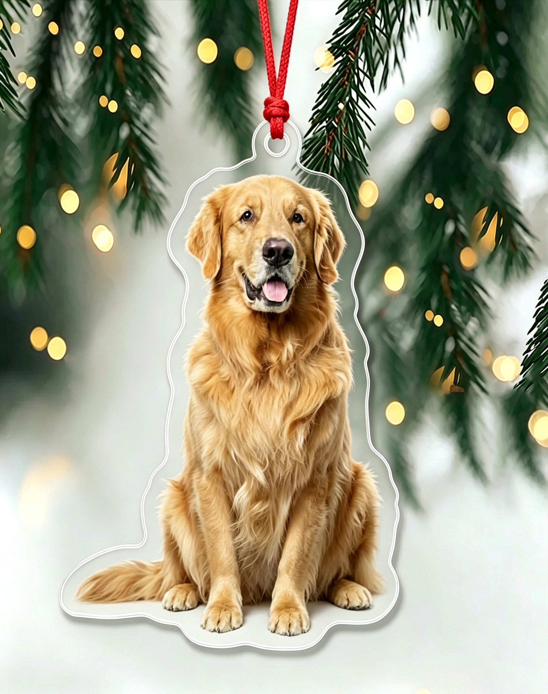 Custom Dog Photo Acrylic Ornament,Christmas Gift For Dog Mom,Dad,Pet Lovers