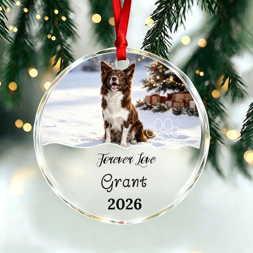 Always Be Loved-Personalized Pet Photo Memorial Christmas Ornament