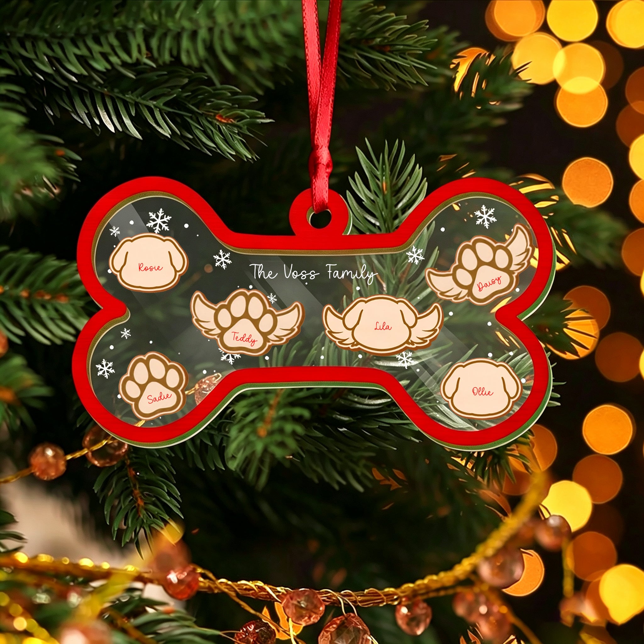 Your Whole Family Belongs On The Christmas Tree | Personalized Family & Pet Christmas Ornament