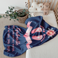 Personalized Cute Floral Footprint Design Soft Throw Cozy Blanket with Name and Text Home Decor Gift for Newborn Babies