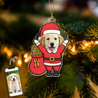 Personalized Pet Photo Santa Christmas Acrylic Ornament Gift For Dog Mom,Dad,Pet Lover