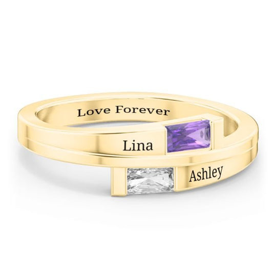 Personalized Family Jewelry Luxury Custom Name Ring for Mom