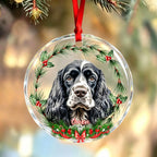 Custom Photo Dog Cat Glass Ornament Christmas Gift For Pet Lovers