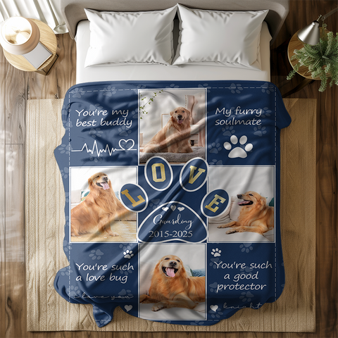Personalized Dog Blankets Cat Picture Blanket Custom Pet Photo Blanket Dog Dad Gift