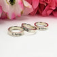 Personalised Birthstone Ring with Engraved Name Birthday Christmas Jewellery Gift for Women