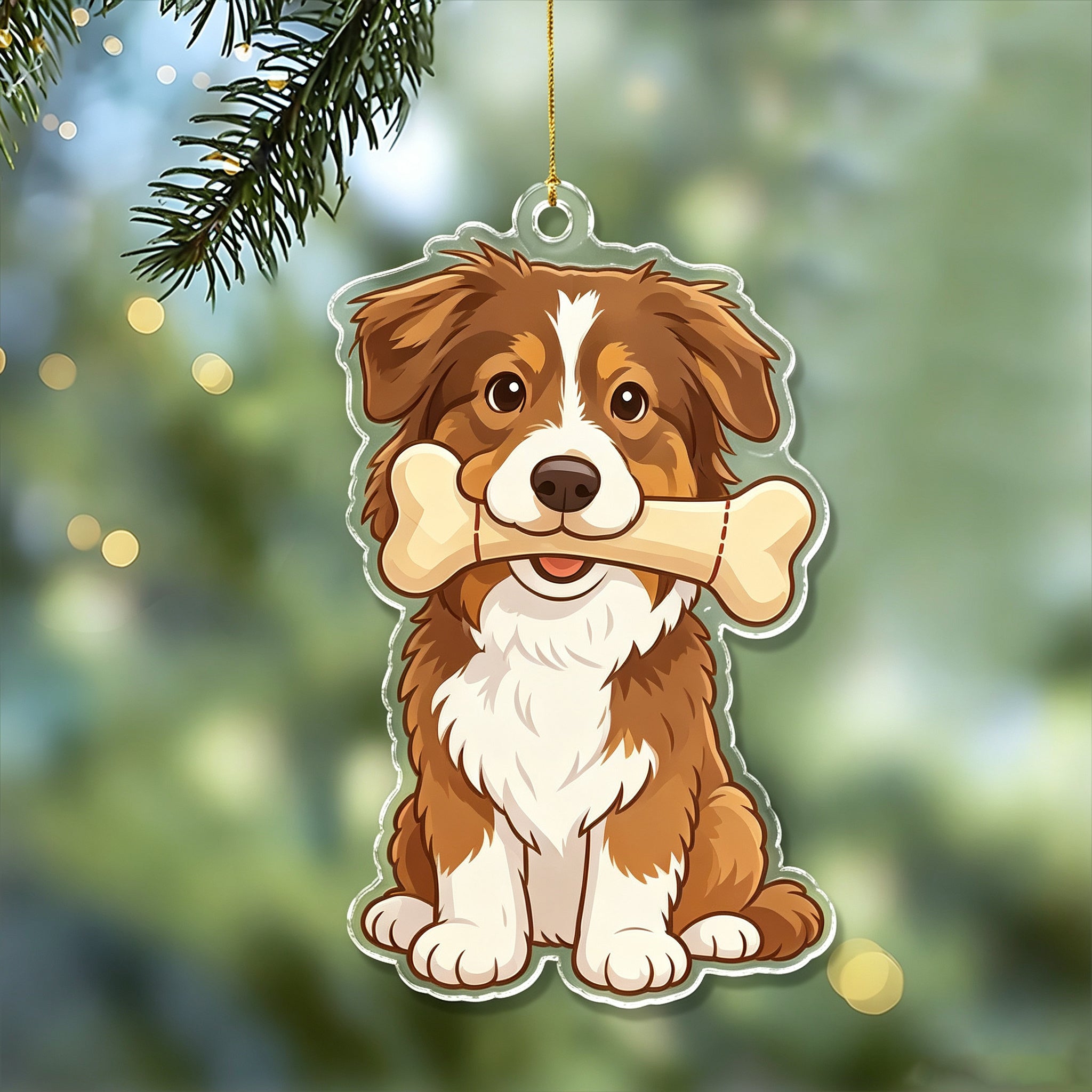 Custom Dog Photo Acrylic Ornament,Christmas Gift For Dog Mom,Dad,Pet Lovers