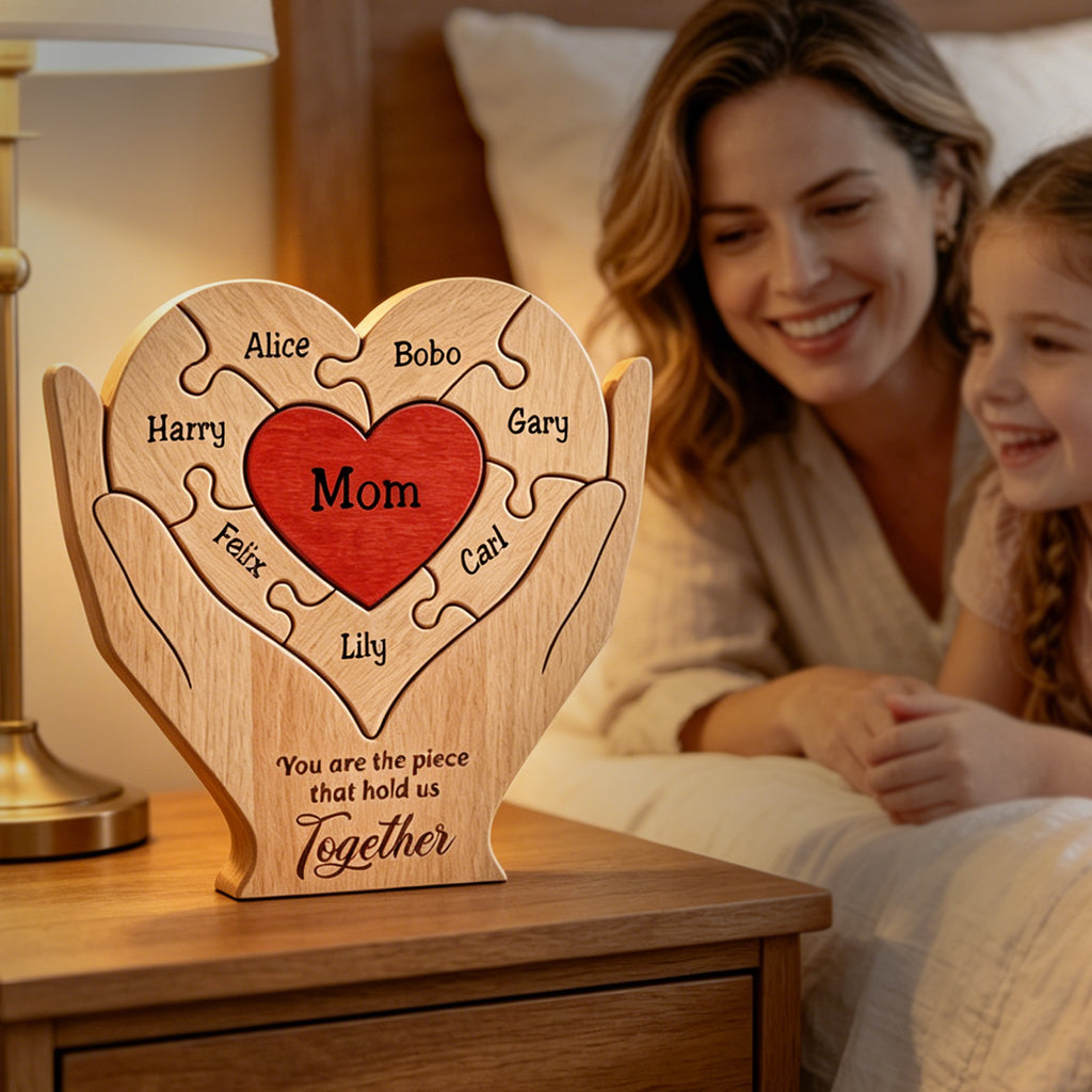 Personalized Wooden Family Puzzle- Gift For Mother's Day Gifts, Mom, Mum, Mother