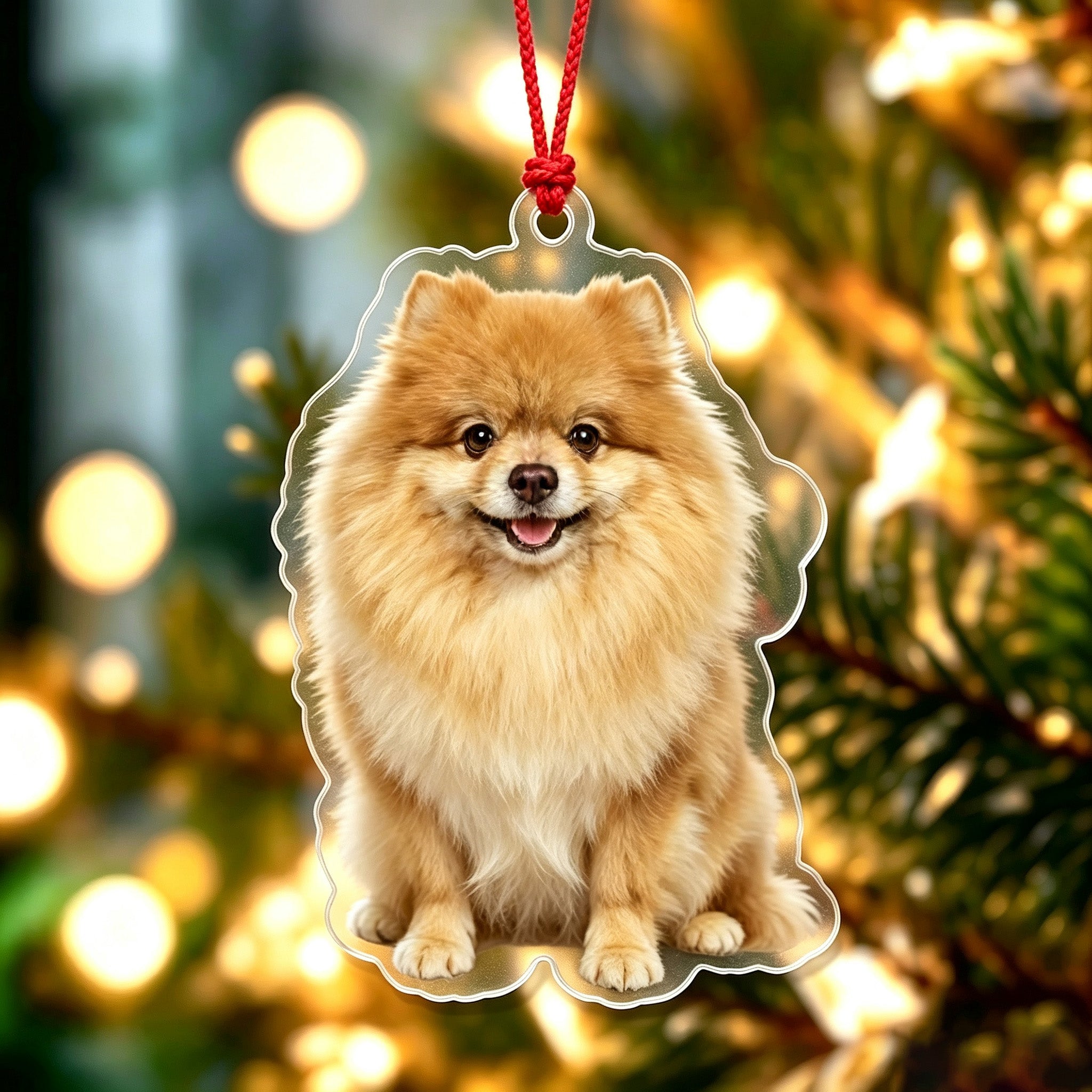 Custom Dog Photo Acrylic Ornament,Christmas Gift For Dog Mom,Dad,Pet Lovers
