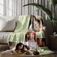 Personalized  Soft Fleece Sherpa Pet & Family Portrait Handmade Home Decor photo collage Custom Photo Blanket