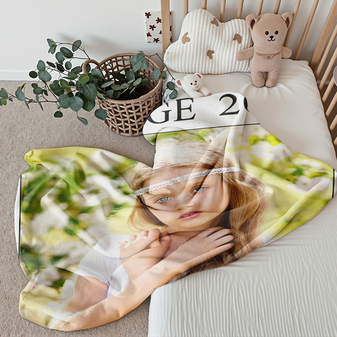 Personalized Picture Soft Plush Sherpa Warm Blanket Home Decor Gifts for Mom Dad Couple Girlfriend Boyfriend Wife Husband