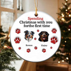 Spending Christmas With You for the First Time-Personalized Pet Christmas Ornament For Pet Lovers