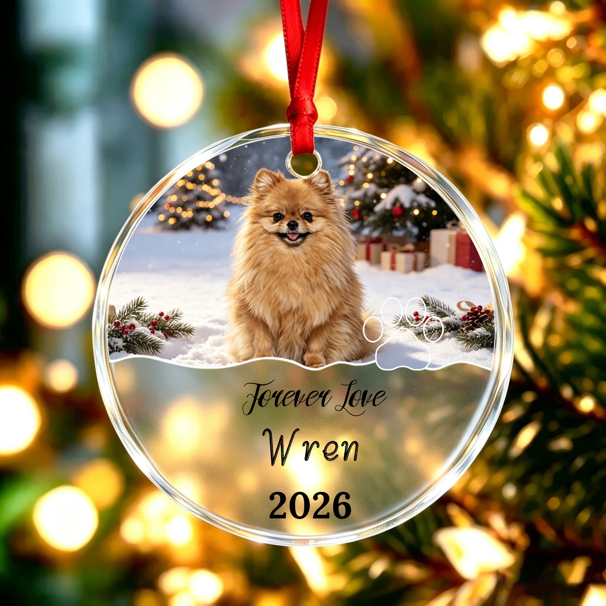 Always Be Loved-Personalized Pet Photo Memorial Christmas Ornament