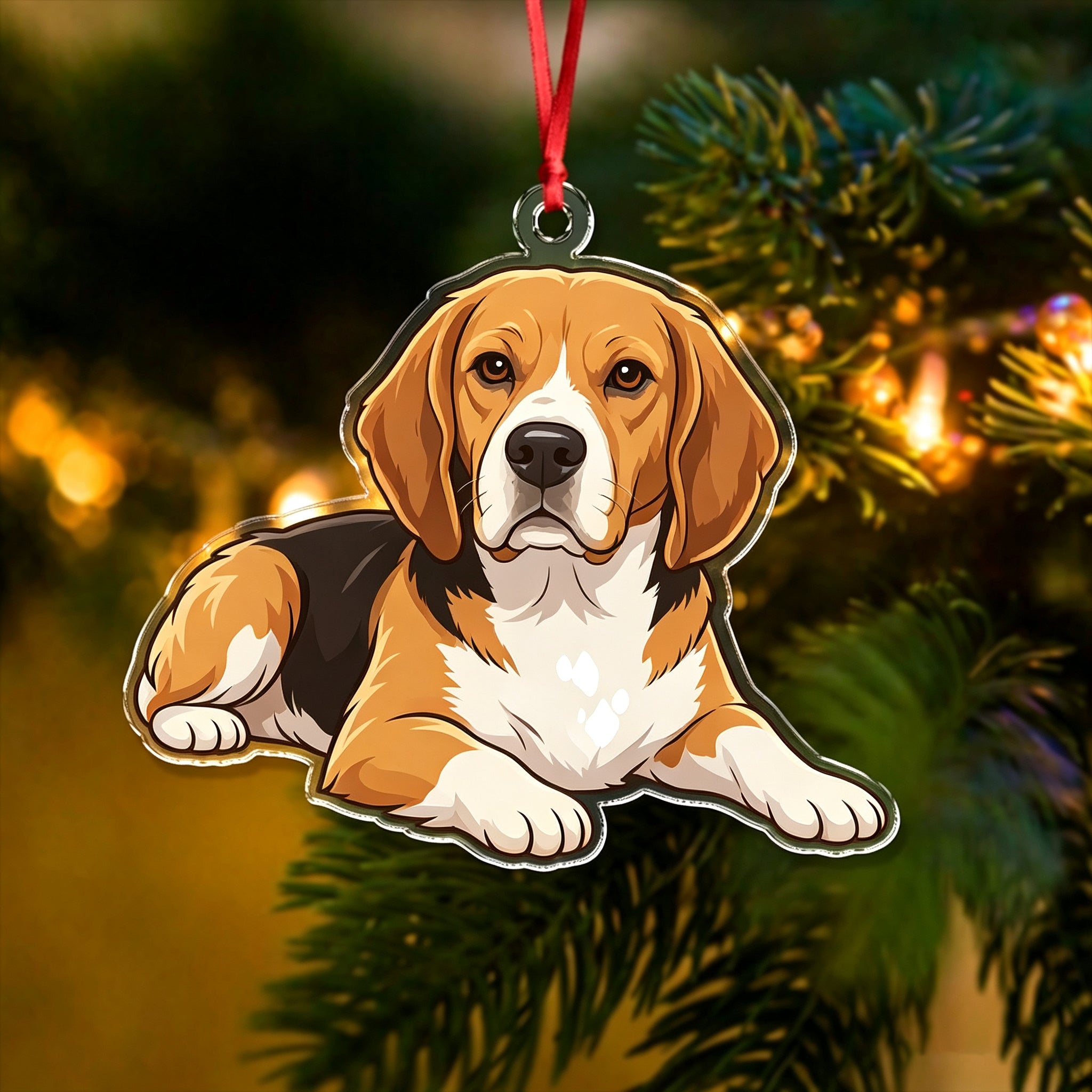Custom Dog Photo Acrylic Ornament,Christmas Gift For Dog Mom,Dad,Pet Lovers
