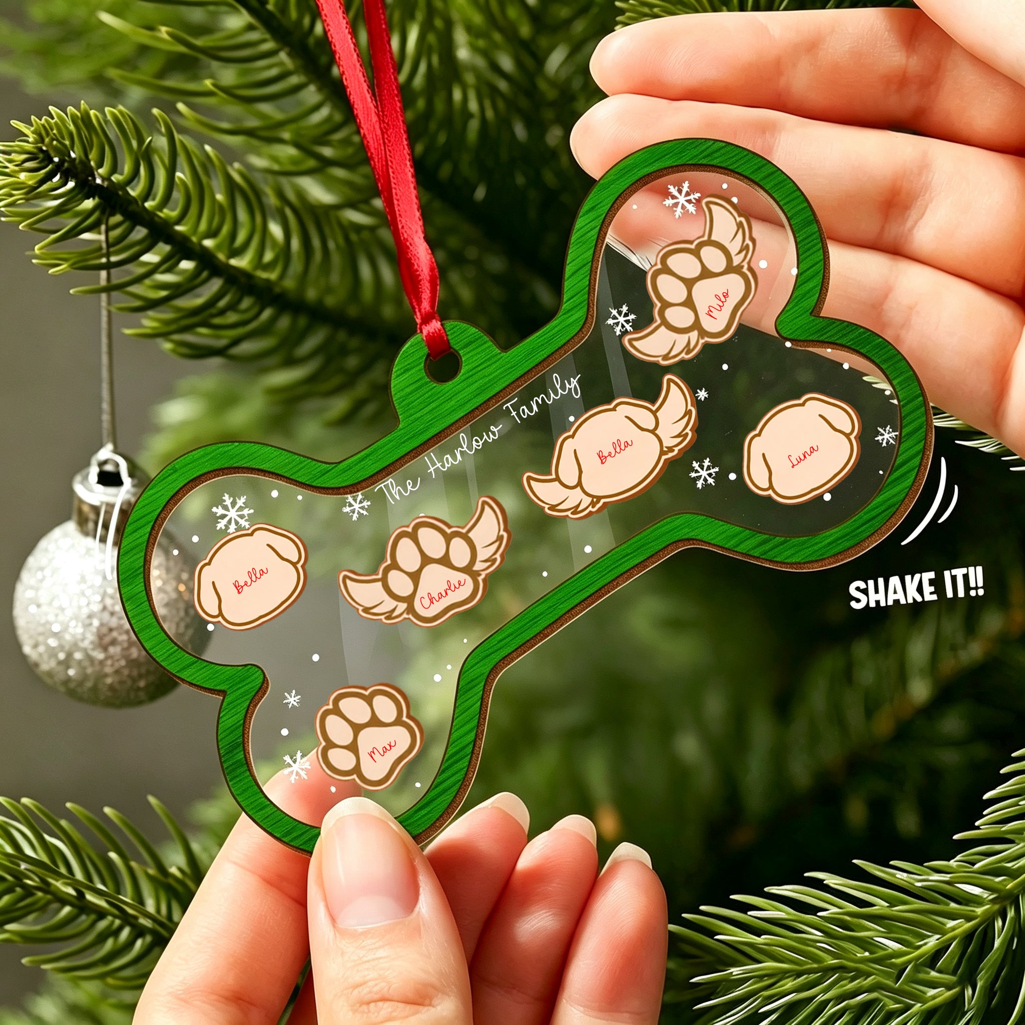Your Whole Family Belongs On The Christmas Tree | Personalized Family & Pet Christmas Ornament