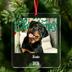 Keep Their Christmas Smile Forever,Personalized Pet Photo Christmas Ornament Gift For Dog Cat Mom,Dad,Pet Lover