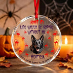 Custom Dog Cat Halloween Ornament,Personalized Pet Photo Ornament Gift for Dog Moms,Pet Lovers