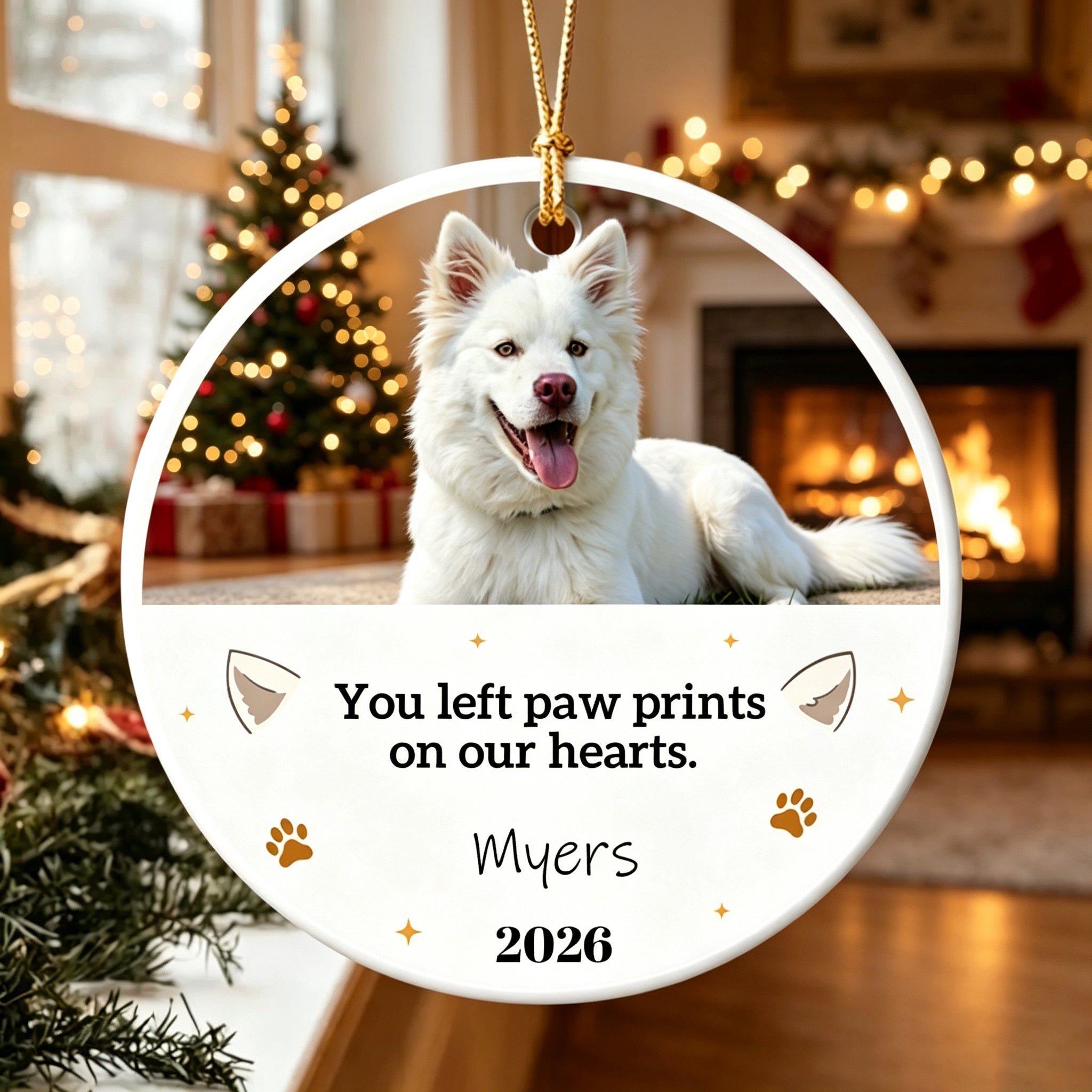 Personalized Pet Memorial Christmas Ornament,Custom Photo Dog Cat Ornament For Pet Lovers