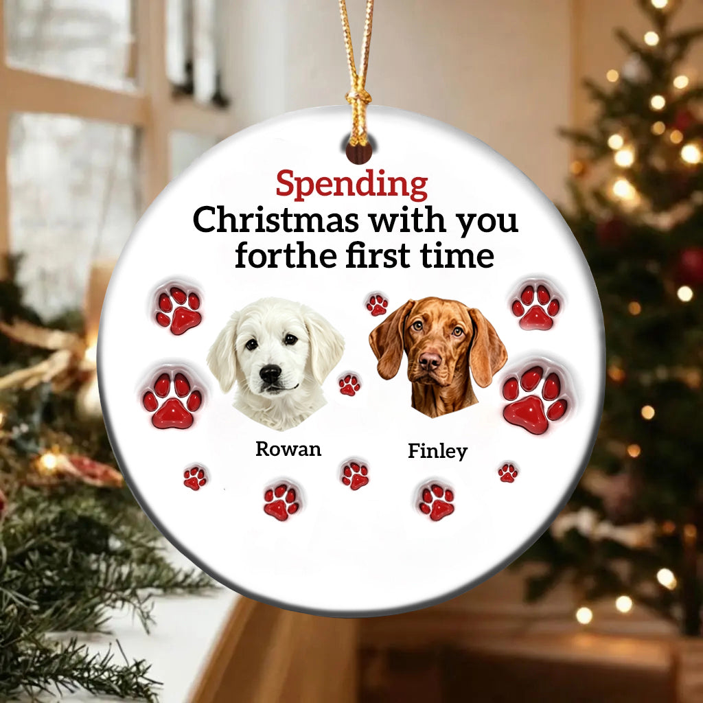 Spending Christmas With You for the First Time-Personalized Pet Christmas Ornament For Pet Lovers