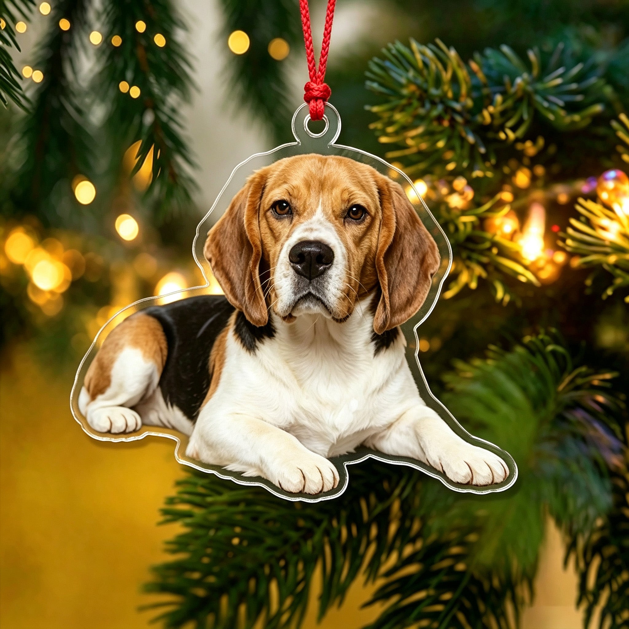 Custom Dog Photo Acrylic Ornament,Christmas Gift For Dog Mom,Dad,Pet Lovers