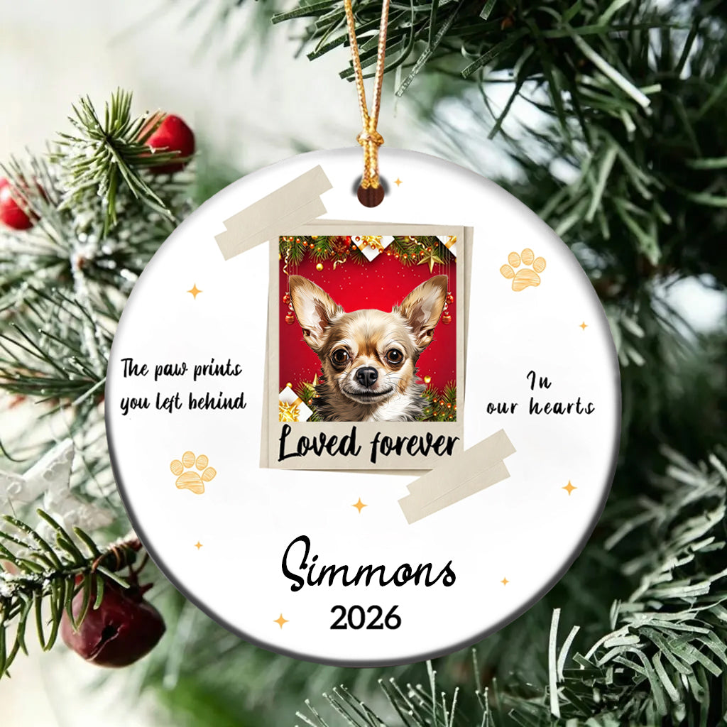 Custom Dog Cat Photo Ornament,Personalized Memorial Christmas Ornament For Pet Lovers,Dad,Mom