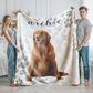 Personalized Cute Pet Photo Blanket with Name