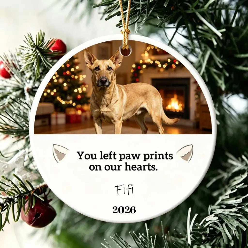 Personalized Pet Memorial Christmas Ornament,Custom Photo Dog Cat Ornament For Pet Lovers