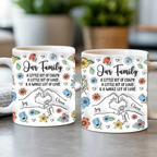 Mug personnalisé Fête des Mères Mains serrées Souvenir Effet 3D gonflé Tasse à café Pour la Fête des Mères